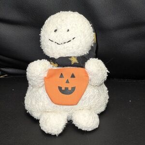 Russ White Ghost Plush with Orange Pumpkin